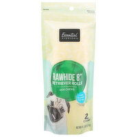 Essential Everyday Dog Chews, Retriever Rolls, Rawhide 8 Inch, 2 Each