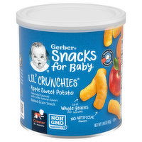 Gerber Snacks for Baby Baked Snack, Apple Sweet Potato, Lil' Crunchies, Crawler (8+ Months), 1.48 Ounce