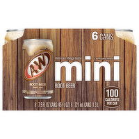 A&W Mini Root Beer, 6 Each