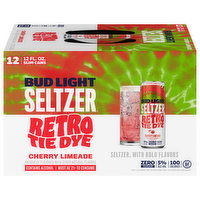 Bud Light Seltzer Retro Tie Dye Seltzer, Cherry Limeade, 12 Each