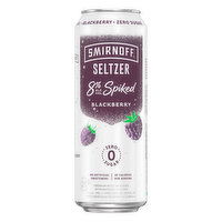 Smirnoff Seltzer, Blackberry, Spiked, 23.5 Ounce