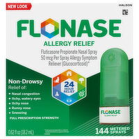 Flonase Allergy Relief, Nasal Spray, Full Prescription Strength, 50 mcg, 0.62 Fluid ounce