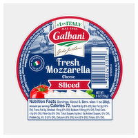 Galbani Sliced Cheese, Fresh Mozzarella, 8 Ounce