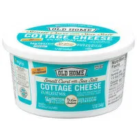 Old Home Cottage Cheese, Small Curd with Sea Salt, 4% Milkfat Minimum, 12 Ounce