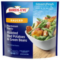 Birds Eye Steamfresh Sauced Parmesan Garlic Roasted Red Potatoes and Green Beans, Frozen Vegetables, 10.8 Ounce