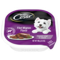 Cesar Canine Cuisine, Filet Mignon Flavor, Classic Loaf in Sauce, 3.5 Ounce