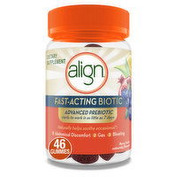 Align Digestive Health Align Advanced Prebiotic Gummies, Dietary Supplement for Women and Men, Fast-Acting Biotic, 46 Ct, 46 Each