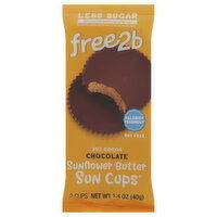 Free2b Sunflower Butter Sun Cups, Chocolate, 2 Each