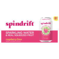 Spindrift Unsweetened Raspberry Lime Sparkling Water, 8 Each
