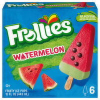 Frollies Fruity Ice Pops, Watermelon, 6 Each