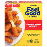 Feel Good Foods Mozzarella Sticks, Gluten Free, 8 Ounce