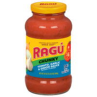 Ragu Sauce, Tomato, Garlic & Onion, Chunky, 24 Ounce