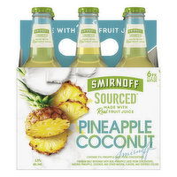 Smirnoff Sourced Beer, Pineapple Coconut, 6 Each