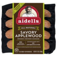 Aidells Savory Applewood Hardwood Smoked Chicken Sausage Links, 4 Count, 12 Ounce