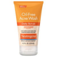 Neutrogena Acne Wash, Oil-Free, Daily Scrub, 4.2 Fluid ounce