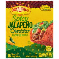 Old El Paso Taco Shells, Jalapeno Cheddar, Spicy, 10 Each