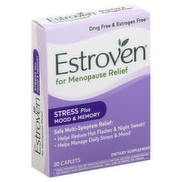 Estroven Menopause Relief, Stress Plus Mood & Memory, Caplets, 30 Each