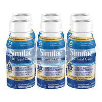 Similac 360 Total Care Infant Formula with Iron, Milk-Based, Ready to Feed, 6 Each