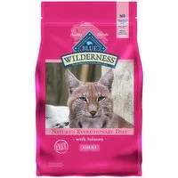 Blue Buffalo BLUE Wilderness Wilderness High Protein, Natural Adult Dry Cat Food, Salmon, 4 Pound