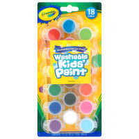 Crayola Washable  Kids' Paint, Nontoxic, 18 Colors, 1 Each