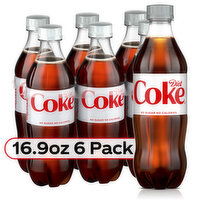 Diet Coke Soda Soft Drink, 16.9 fl oz, 6 Each