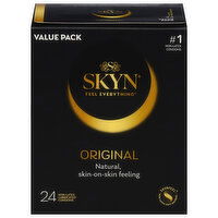 Skyn Condoms, Non-Latex, Lubricated, Original, Value Pack, 24 Each