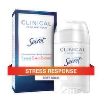 Secret Clinical Strength Clinical Strength Soft Solid Antiperspirant and Deodorant, Stress Response, 1.6 oz, 1.6 Ounce