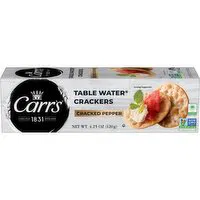 Carr's Table Water Table Water Crackers, Cracked Pepper, 4.25 Ounce