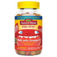 Nature Made Kids First Multi with Omega-3, 30 mg, Gummies, Strawberry, Lemon & Orange, 70 Each