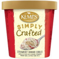 Kemps Simply Crafted Strawberry Rhubarb Cobbler Premium Ice Cream, 1 Pint