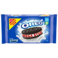 OREO Mega Stuf Chocolate Sandwich Cookies, Family Size, 17.6 Ounce