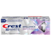 Crest 3D White Toothpaste, Vibrant Peppermint, Brilliance, Large Size, 4.6 Ounce