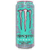 Monster Energy Drink, Zero Sugar, Ultra Vice Guava, 16 Fluid ounce