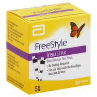 Free Style InsuLinx Blood Glucose Test Strips, 50 Each