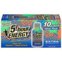 5-Hour Energy Energy Shot, Extra Strength, Tropical Burst, Value Pack, 10 Each