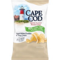 Cape Cod® Less Fat White Cheddar and Sour Cream Kettle Cooked Potato Chips, 8 Ounce