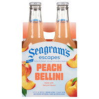Seagram's Escapes Peach Bellini Malt Beverage, 4 Each