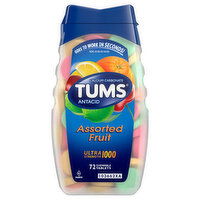 Tums Antacid, Ultra Strength 1000, Chewable Tablets, Assorted Fruit, 72 Each