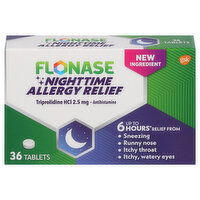 Flonase Allergy Relief, 2.5 mg, Nighttime, Tablets, 36 Each