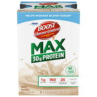 Boost Max Nutritional Drink, Very Vanilla, 4 Each