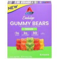 Atkins Endulge Gummy Bears, Sour, 6 Each