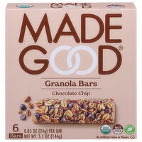 MadeGood Granola Bars, Chocolate Chip, 6 Each