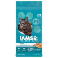 IAMS Proactive Health Premium Indoor Adult 1+ Years Weight and Hairball Care with Chicken & Turkey Cat Nutrition, 7 Pound