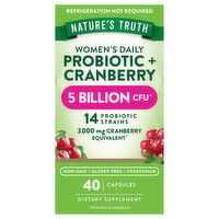 Nature's Truth Capsules 3000 mg Women's Daily Probiotic + Cranberry, 40 Each