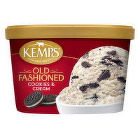 Kemps Old Fashioned Ice Cream, Cookies & Cream, 1.5 Quart