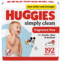 Huggies Simply Clean Unscented Baby Wipes, 3 Each