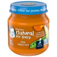 Gerber Natural for Baby Pear Carrot Pea, 4 Ounce