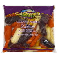 Cal Organic Farms Baby Carrots, Rainbow, Cut & Peeled, 12 Ounce