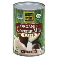 Native Forest Coconut Milk, Organic, Unsweetened, Classic, 13.5 Ounce