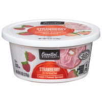 Essential Everyday Cream Cheese Spread, Strawberry, 8 Ounce